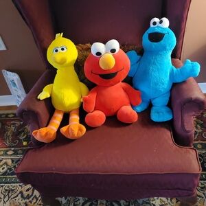 Sesame Street Plush Trio - Red, Yellow, Blue